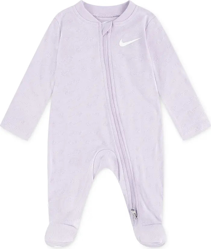 Nike Swoosh Logo Pointelle Footie | Nordstrom | Nordstrom