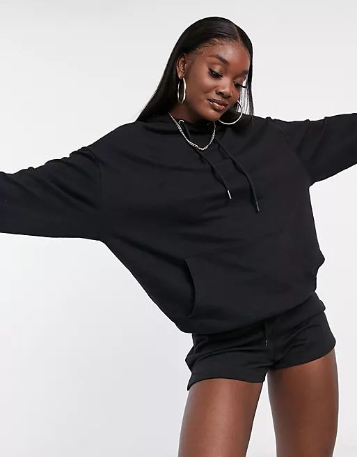 ASOS DESIGN organic cotton super oversized boyfriend hoodie in black | ASOS (Global)
