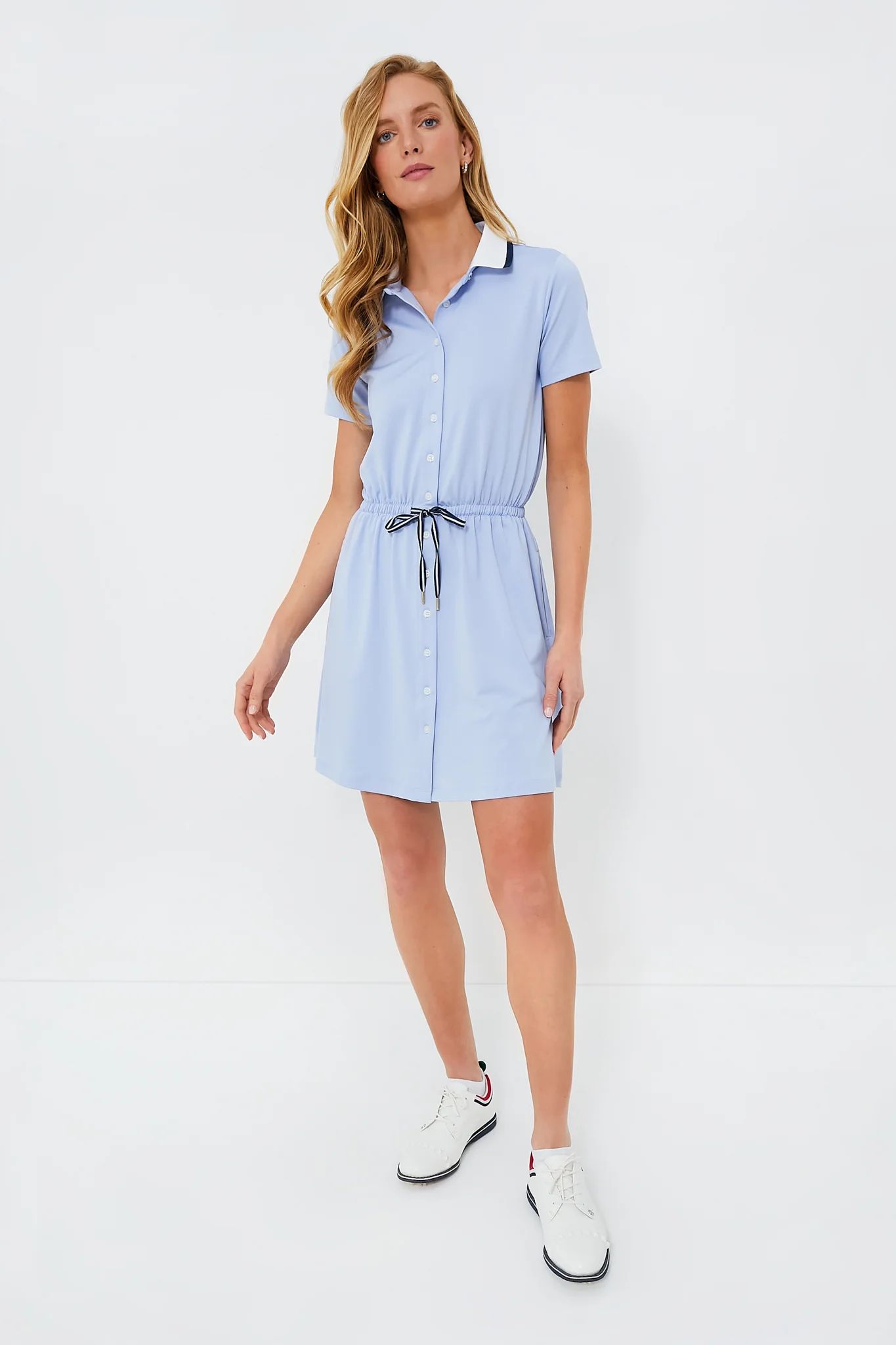 Light Blue Short Sleeve Alcott Golf Dress | Tuckernuck (US)