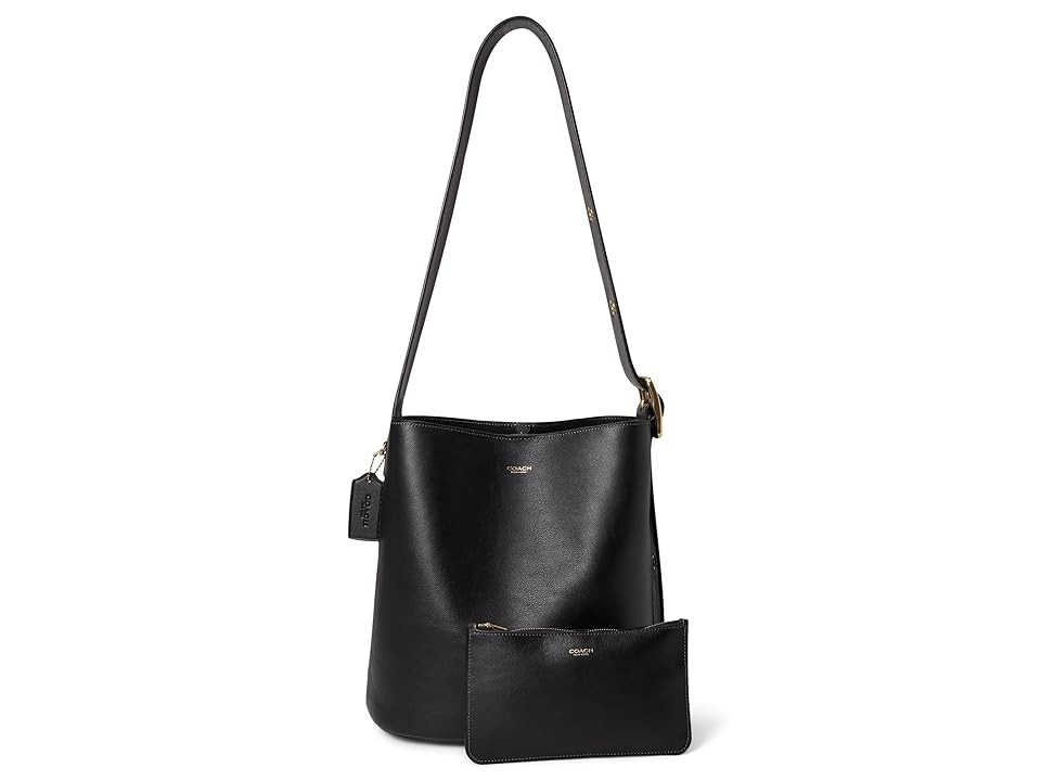 COACH Bleecker Bucket Bag Shoulder Women's Handbags Black, Leather | Zappos