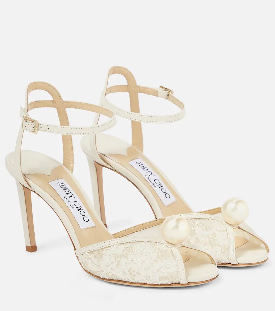 Sacora 85 leather and lace sandals | Mytheresa (US/CA)