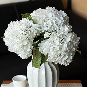 3PCS 22 inch Lifelike Artificial Hydrangea Large Real Touch Flowers Artificial Flowers Dry Flower... | Amazon (US)