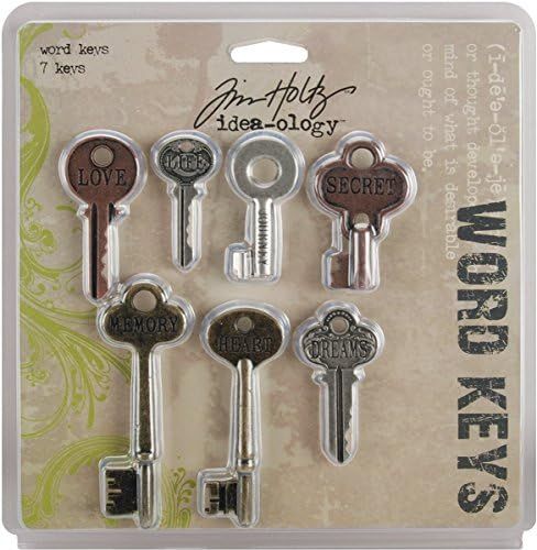 Metal Word Keys by Tim Holtz Idea-ology, 7 Keys per Pack, Various sizes, Antique Finishes, TH9268... | Amazon (US)