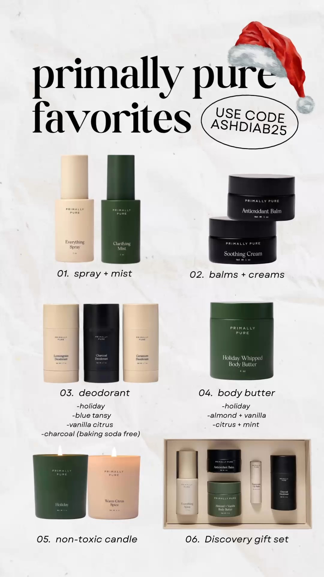 Primally Pure is having their biggest sale of the year! Ends at midnight!  Here’s all my favorites- use code ASHDIAB25