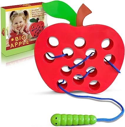 Playahoy Apple Lacing Plastic Threading Toy Fun Learning Game for Kids l Builds Basic Life Skills... | Amazon (US)
