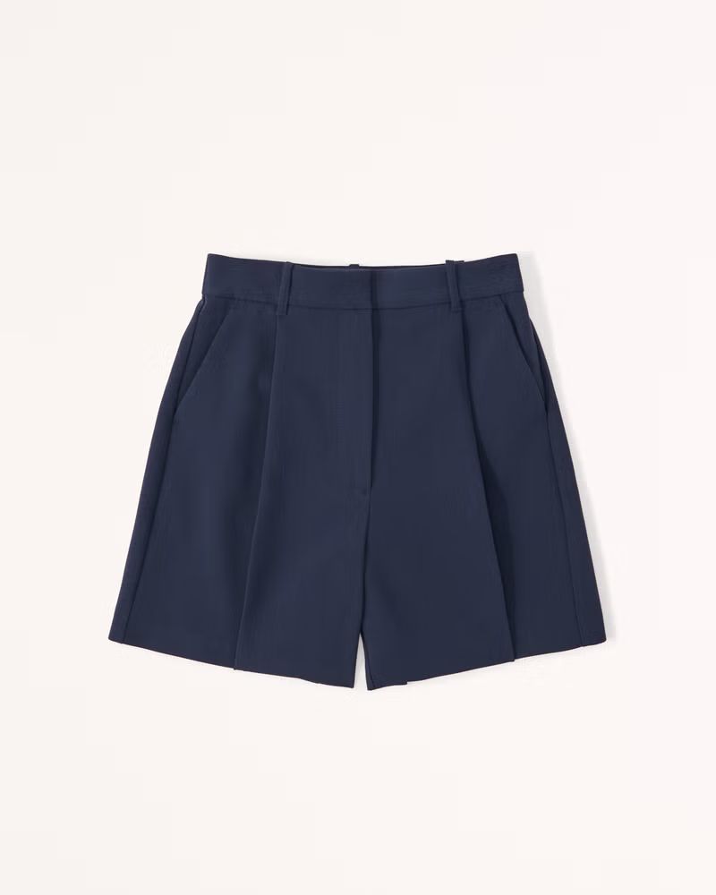 Abercrombie & Fitch Women's Ultra High Rise Tailored Short in Navy - Size XXS | Abercrombie & Fitch (US)