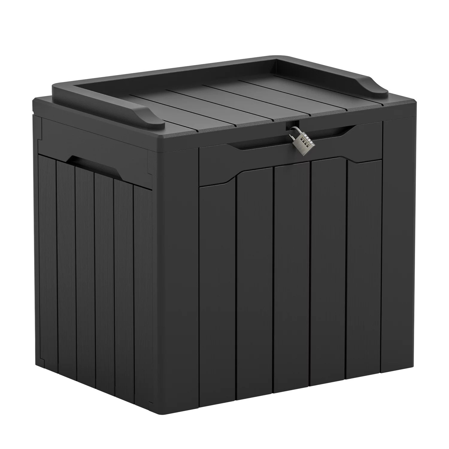 Devoko 32 Gallon Outdoor Resin Deck Box with Seat, Black | Walmart (US)