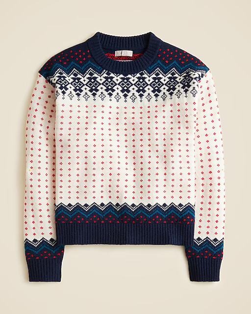 Fair Isle crewneck sweater in vintage wool | J. Crew US