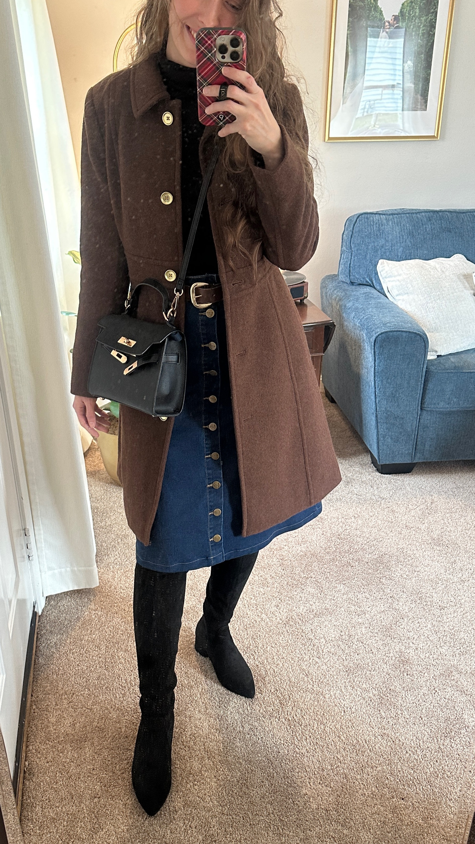 trying the black and brown trend #modest #skirt 

#LTKSeasonal