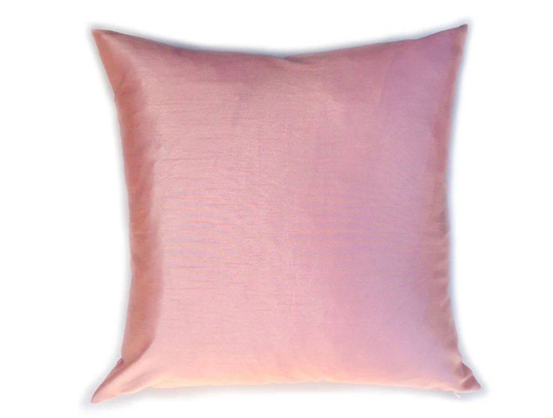 Faux Silk Pillow Cover - Blush Pillow - Rose Pillow - Pink Pillow - Light Pink Pillow - Decorativ... | Etsy (US)