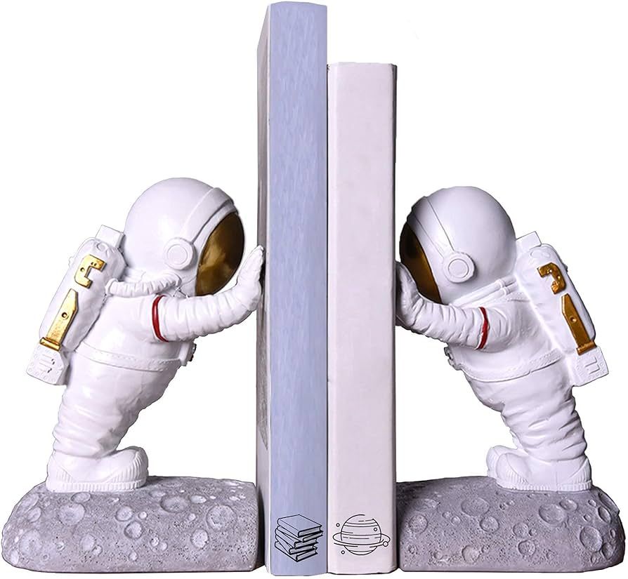 Amazon.com: Joyvano Astronaut Bookends - Book Ends to Hold Books - Space Decor Bookends for Kids ... | Amazon (US)