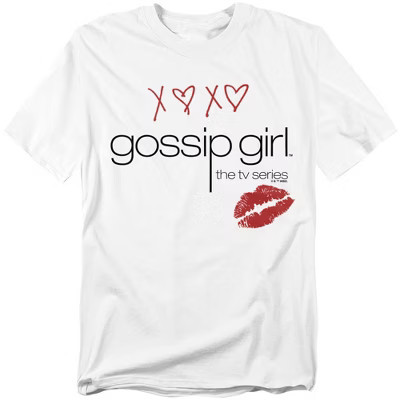 Men's Gossip Girl Classic Logo Valentine's Day T-Shirt, White, Medium | Target