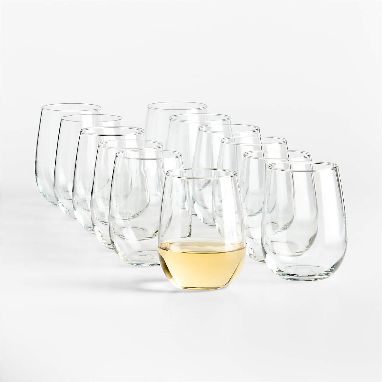 Aspen 17-Oz. Stemless Wine Glasses, Set of 12 + Reviews | Crate & Barrel | Crate & Barrel