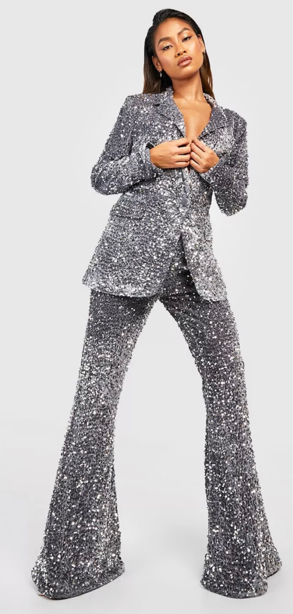 Sequin suit ✨🪩
.
Christmas suit, festive suit, sequins, party suit, glitter pants, glitter blazer, boohoo 

#LTKSeasonal #LTKHoliday #LTKParties