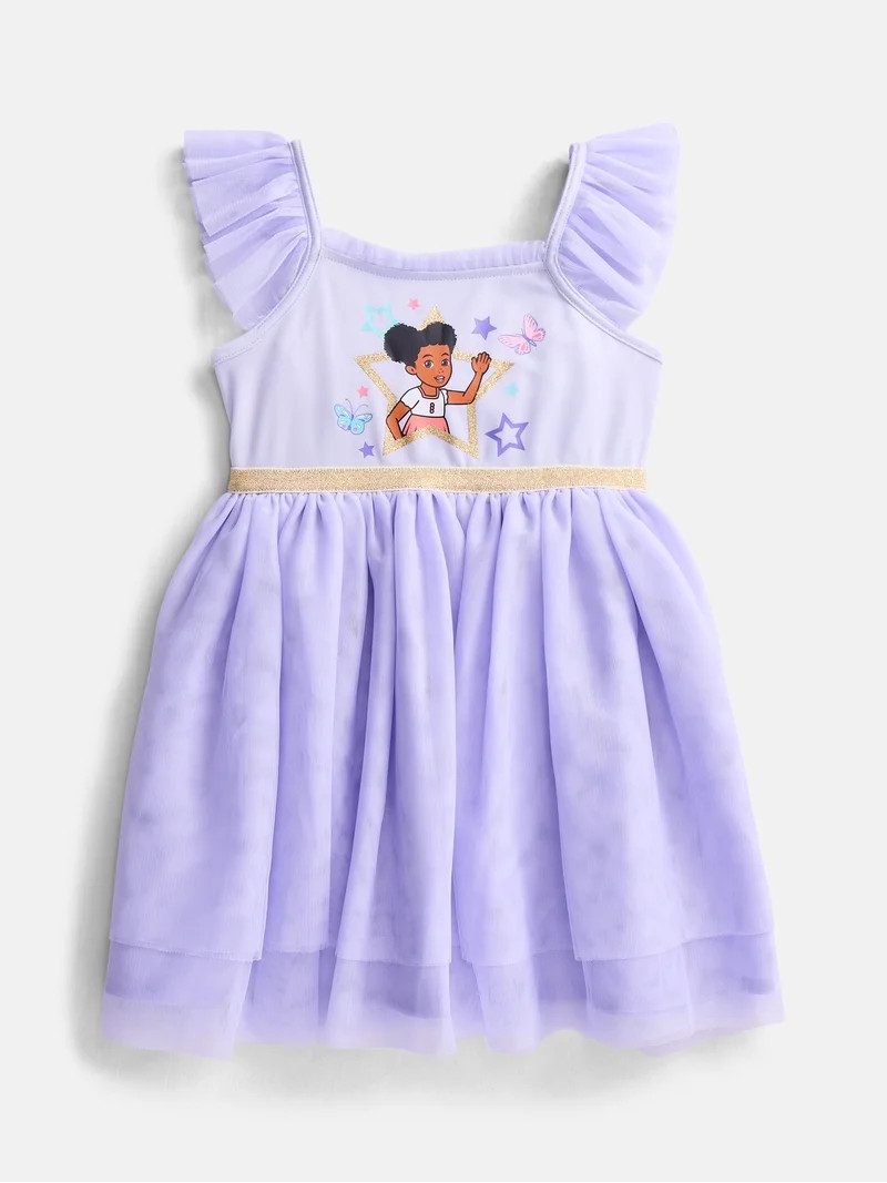 Gracie\u2019s Corner Baby and Toddler Girls Glitter Tulle Dress, Sizes 12M\u20135T | Walmart (US)