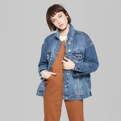 Women's Denim Trucker Jacket - Wild Fable™ Medium Wash | Target