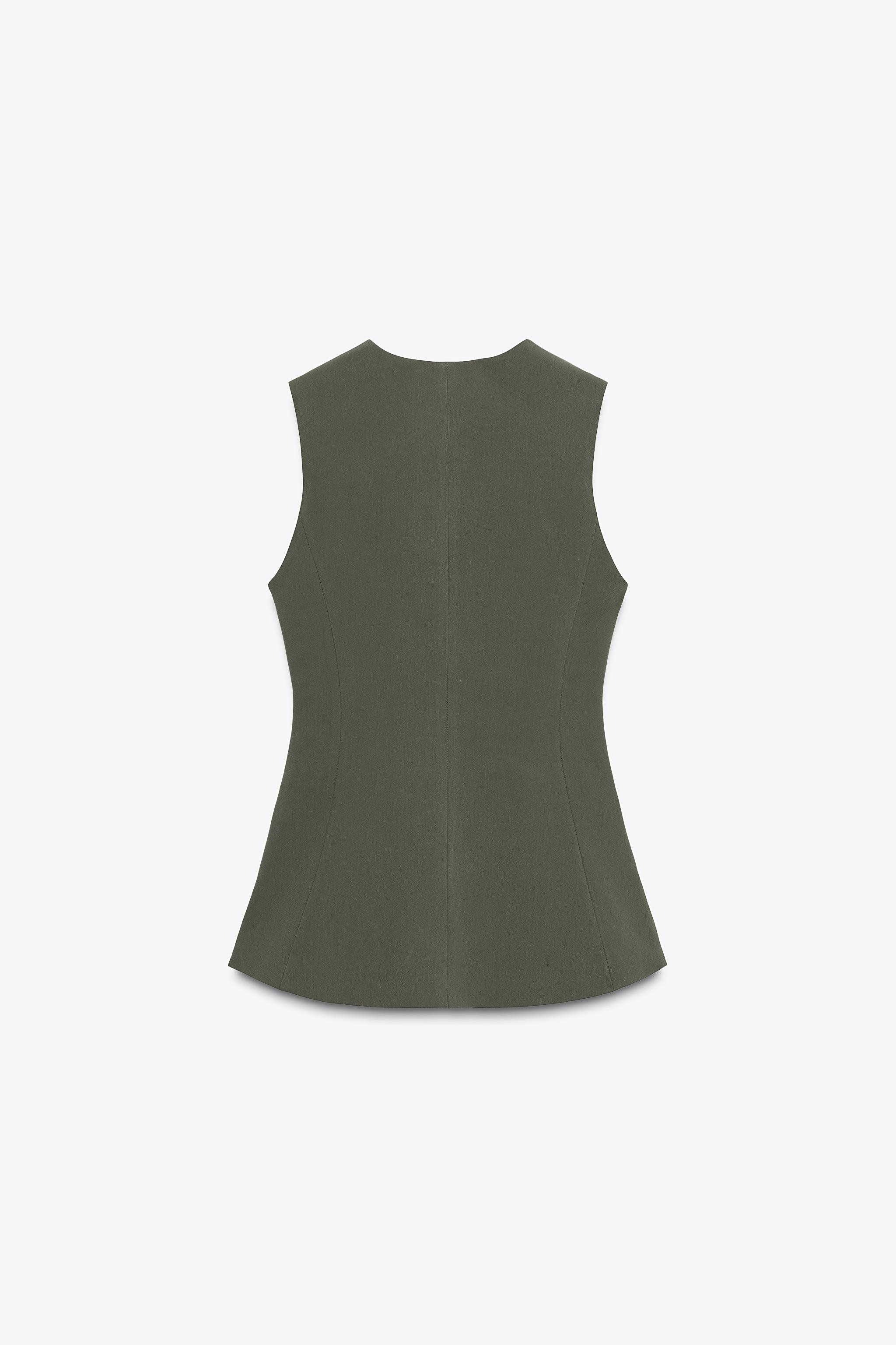 STRETCH COTTON POCKET TOP | Zara US