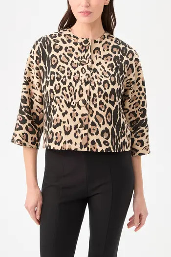 Critique Cropped Leopard Jacket | Nordstrom