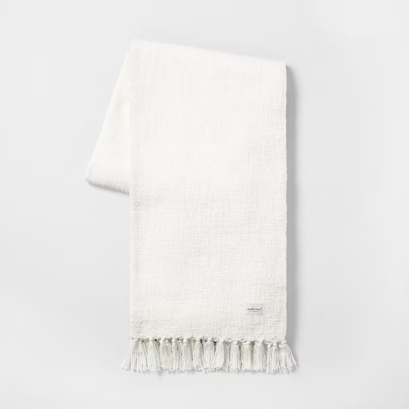 Knotted Fringe Throw Blanket White - Hearth & Hand™ with Magnolia | Target