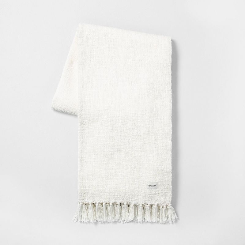 Knotted Fringe Throw Blanket White - Hearth &#38; Hand&#8482; with Magnolia | Target