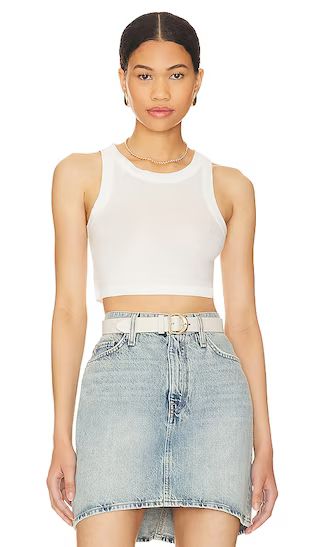 Rina Cropped Tank in Optic White | Revolve Clothing (Global)