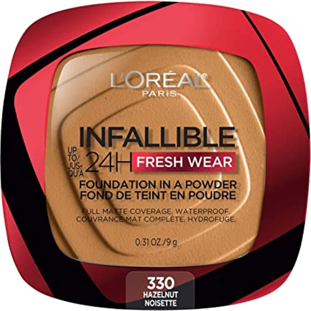 L’Oréal Paris Infallible Fresh Wear Foundation in a Powder, Up to 24H Wear, Hazelnut, 0.31 oz. | Amazon (CA)