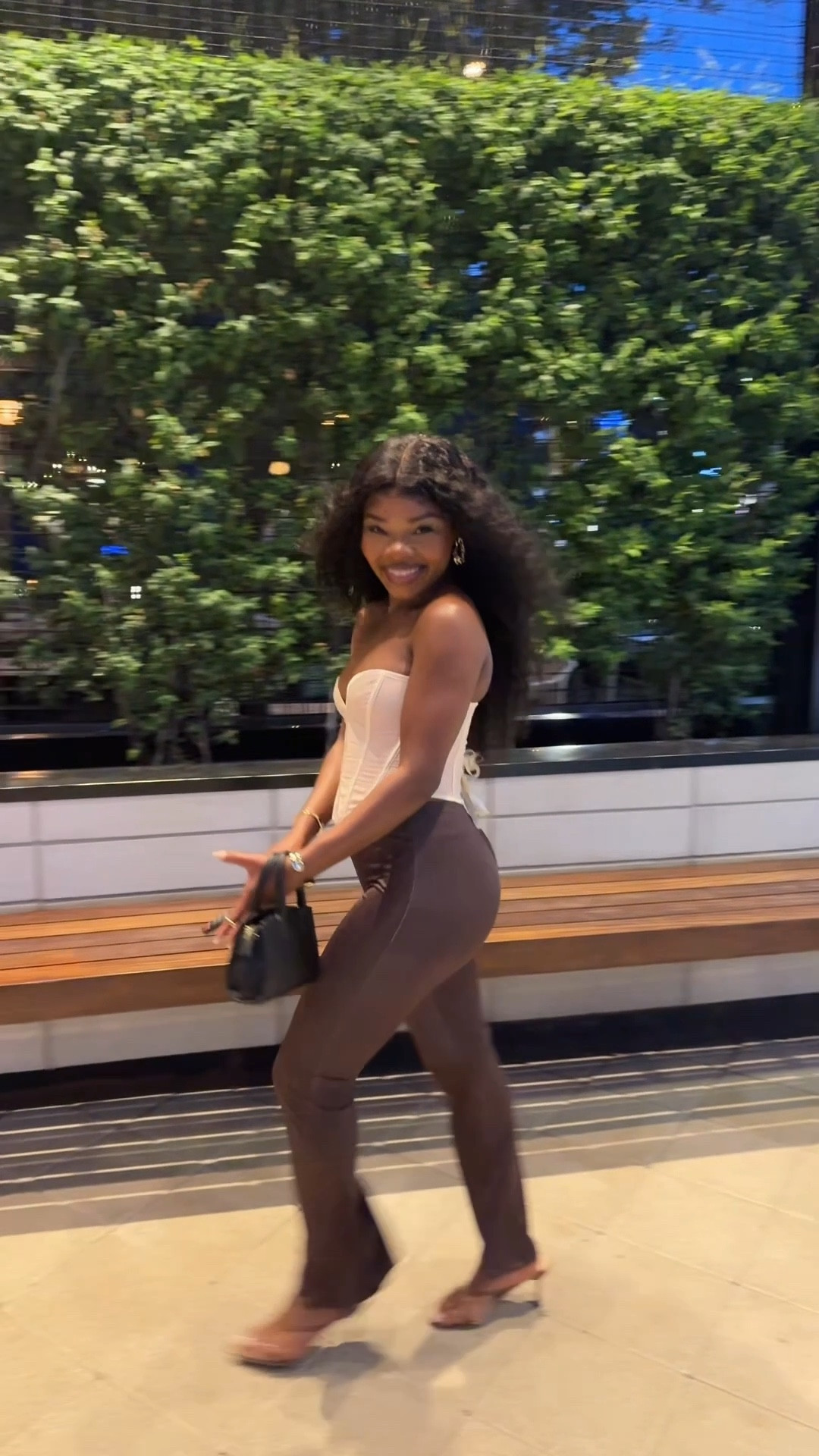The sexiest brown outfit! These flared brown pants and corset got me so many compliments. #corset #datenight #flarepants 

#LTKFindsUnder50 #LTKPetite #LTKStyleTip
