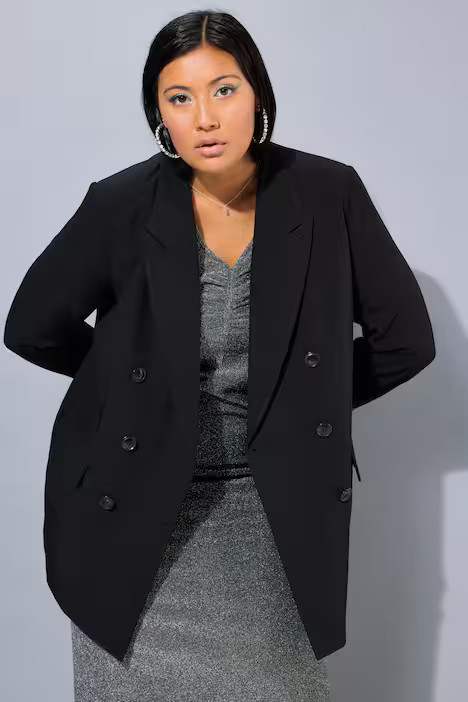 Oversized Double Breasted Blazer | Ulla Popken - US