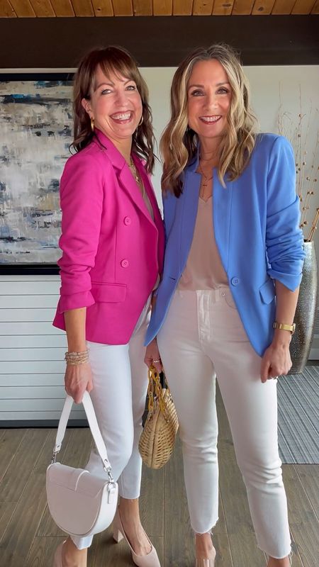 Treat yourself moms! @gibsonlook is having the Mother of all Sales!! Up to 60% off dresses, tops and more!!🛍️❤️
Time to add to cart pretty blazers, luxe tees, feminine dresses and the cutest ruffle detail tops! We’re having so much fun mixing and matching these pieces to make so many cute spring looks! 
We’re so excited to enjoy this beautiful weekend. I’ll be in Eastern Washington and Julie will be on her boat! Follow along in our stories!😎🚢
We hope you have a blessed Mother’s Day weekend! 
Comment “links” to have these outfit details sent to your inbox! You can also shop our looks on the @shop.ltk app or on lastseenwearing.com. Link in bio! 

Gibsonlook, blazers, white jeans, spring dress, ruffle top, neutral heels, spring tees, workwear outfit, spring outfit, 

#LTKsalealert #LTKstyletip #LTKfit