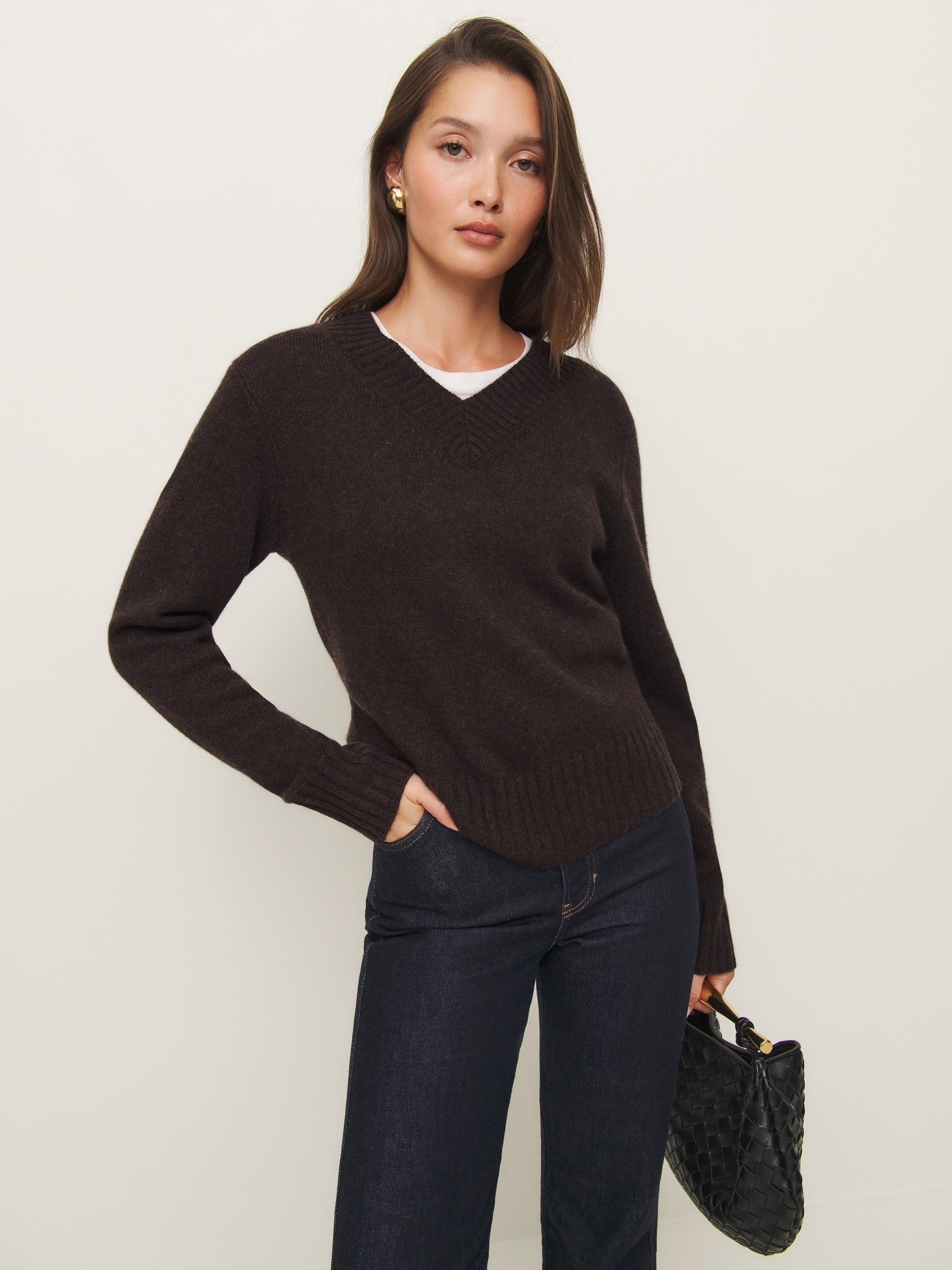 Dulce Cashmere V-neck Sweater | Reformation (Global)