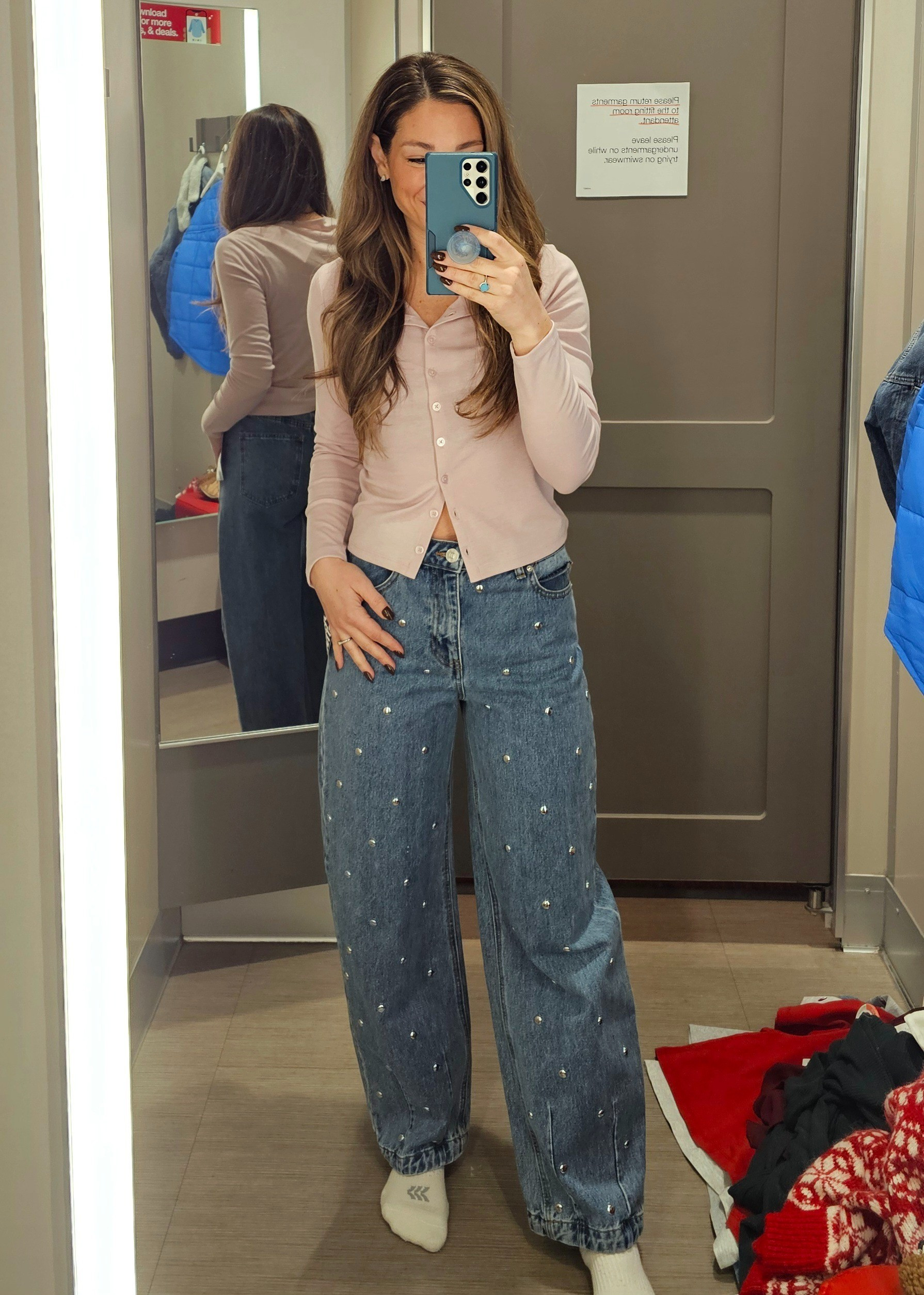 These jeans!!! So fun. Small in the top and 2 in the jeans (tts).

#LTKootd #LTKmomlife