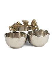 Gold Tone Birds 3 Section Server | TJ Maxx