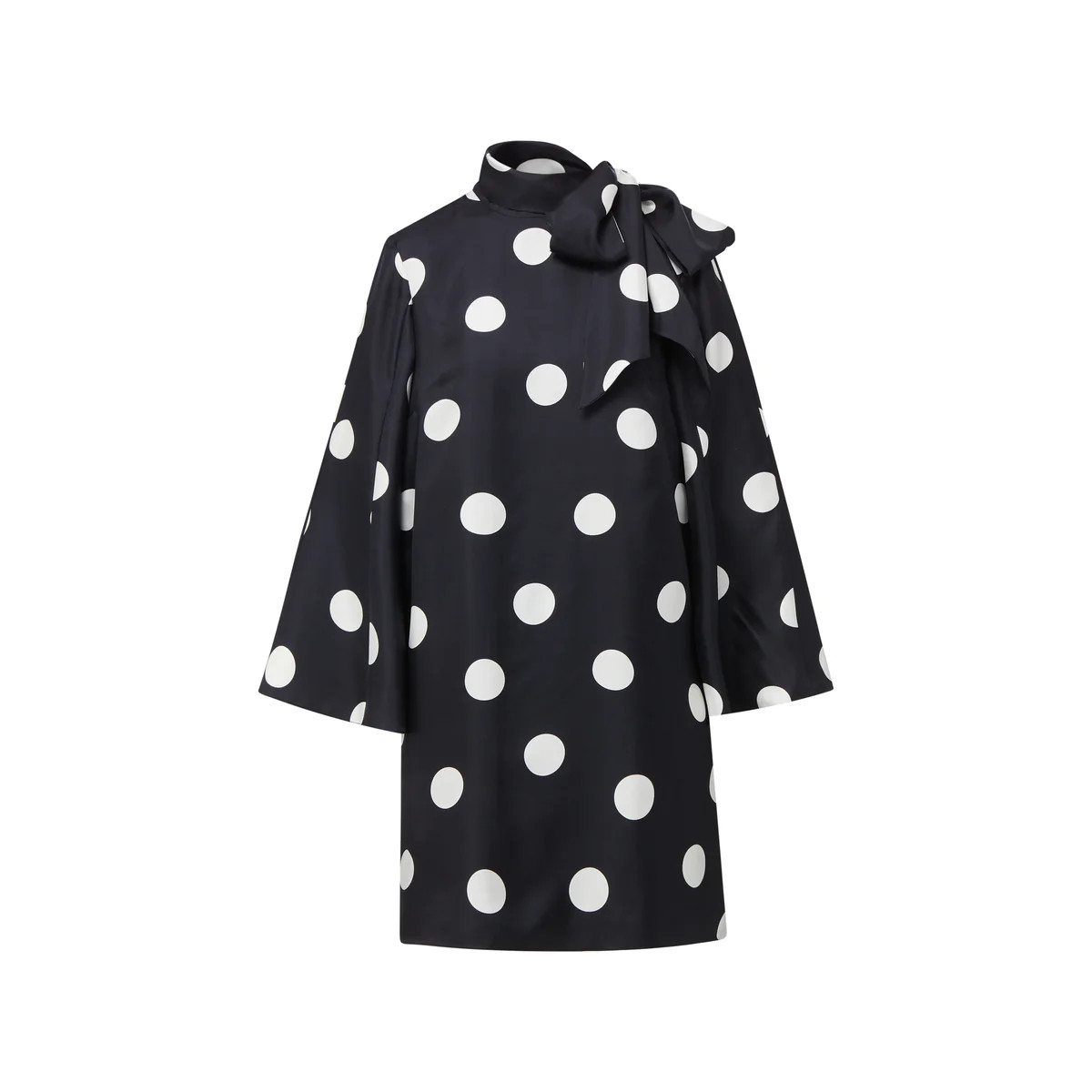 talia dress in jumbo dancing dot silk twill | MAE New York