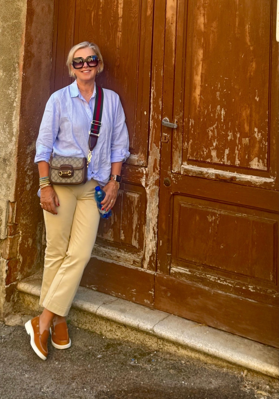 Casual outfit with linen shirt and cropped pants  

#LTKStyleTip