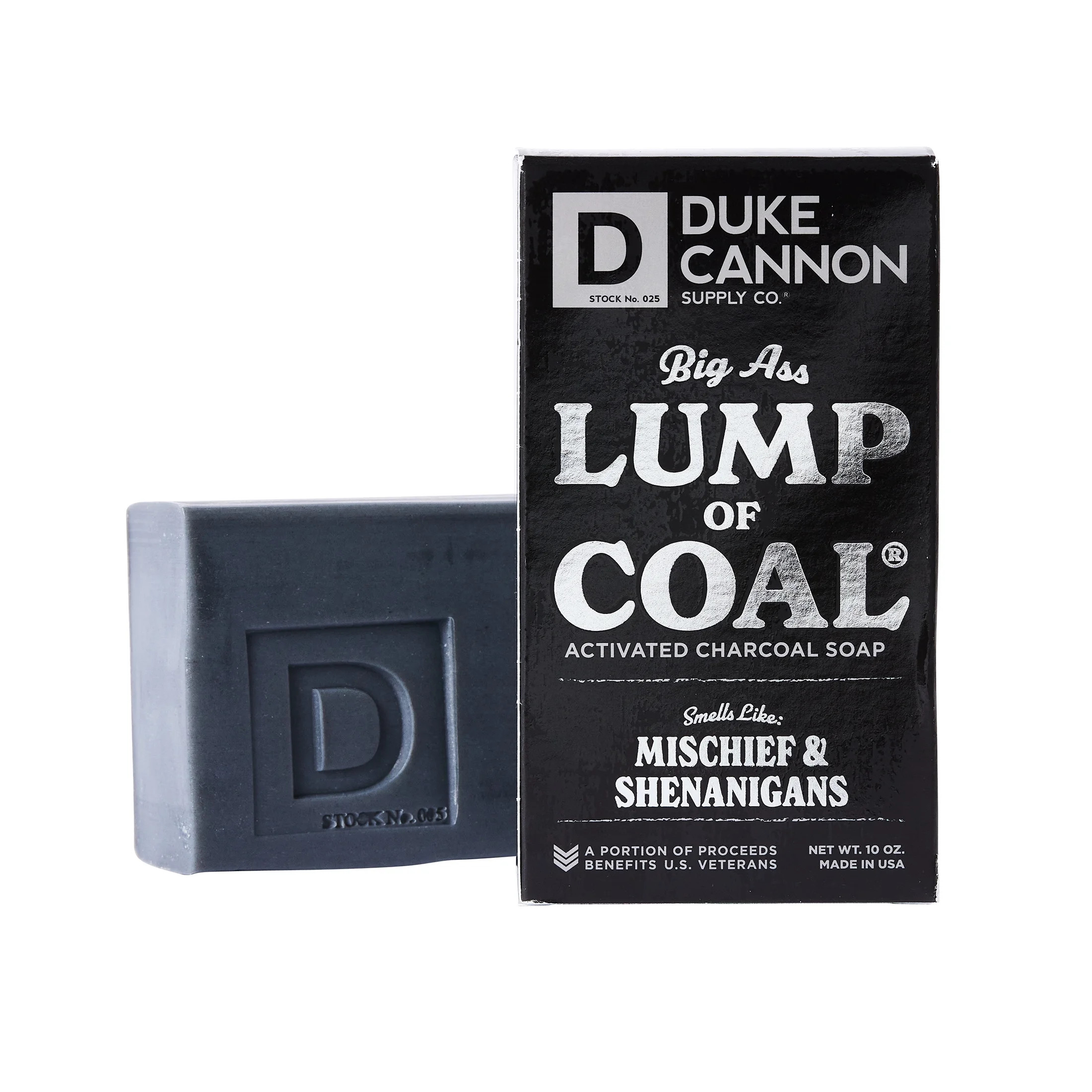 Duke Cannon Big Ass Lump of Coal Soap - Bergamot & Black Pepper Scent, 10 oz Bar of Soap for Men,... | Walmart (US)