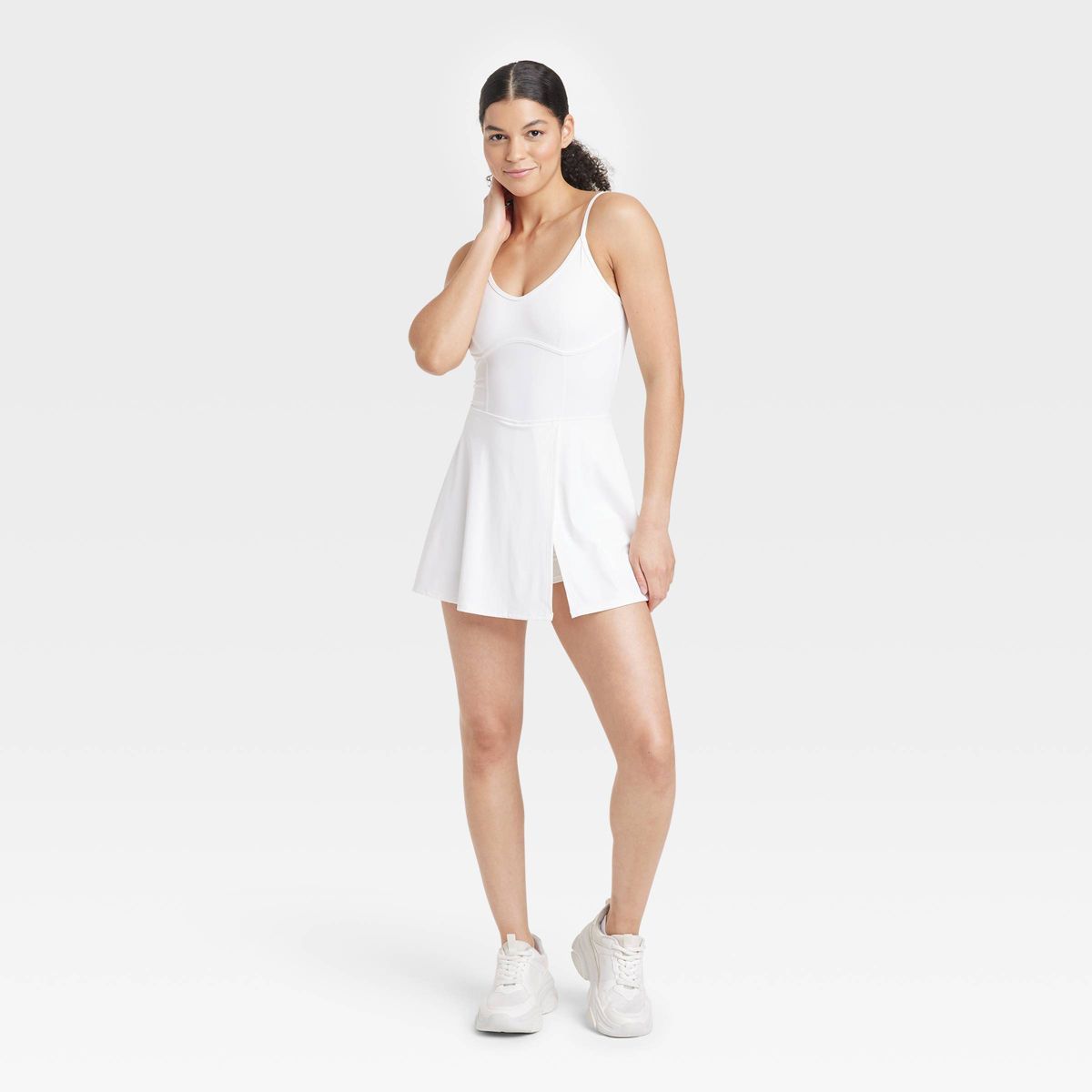 Women's Corset Detail Active Dress - JoyLab™ White M | Target