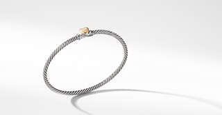 Cable Collectibles Heart Bracelet with 18K Gold, 3mm | David Yurman