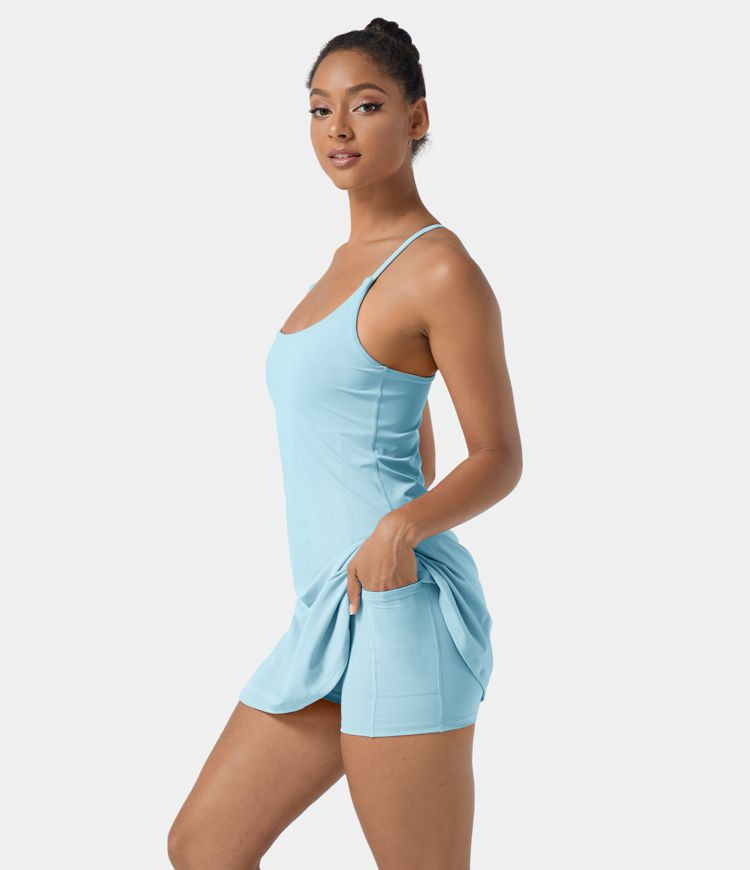 Women's In My Feels Everyday Cloudful® Air Backless 2-in-1 Activity Dress-Euphoria Air - HALARA | HALARA