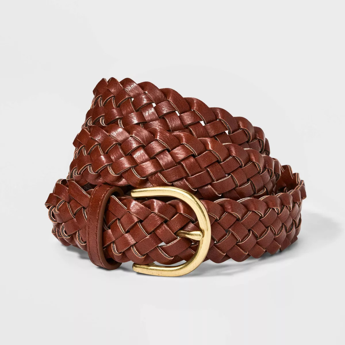 Women's Woven Belt - Universal Thread™ Brown S | Target