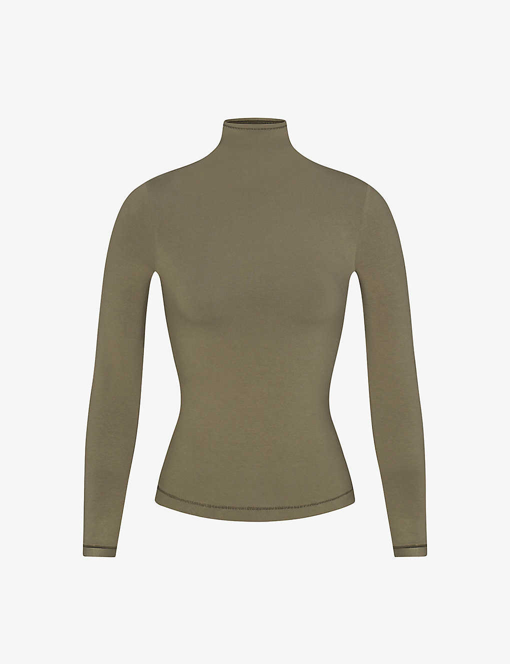 Fitted turtleneck stretch-cotton T-shirt | Selfridges