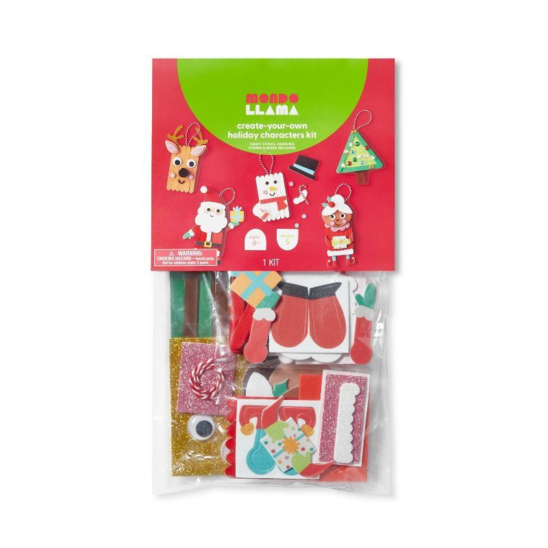 Create-Your-Own Holiday Craft Stick Characters Kit - Mondo Llama™ | Target