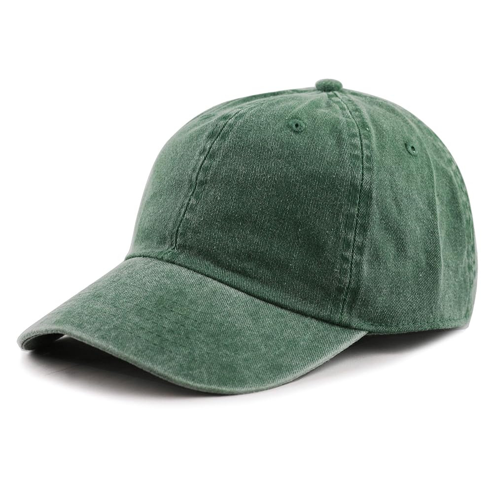 The Hat Depot 100% Cotton Pigment Dyed Low Profile Dad Hat Six Panel Cap | Amazon (US)