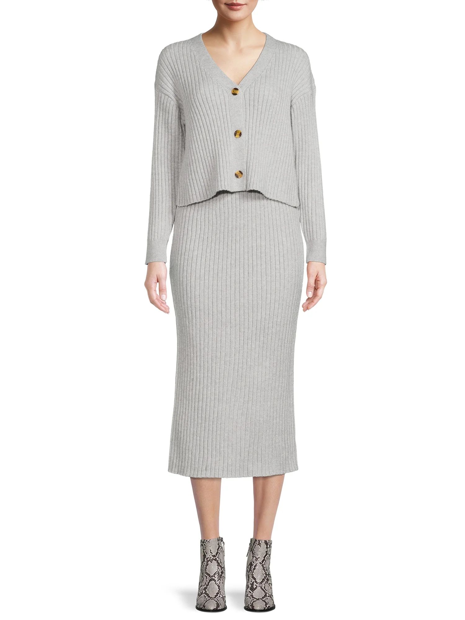 Time and TruTime and Tru Women's Sweater Cardigan and Skirt SetUSD$24.98 | Walmart (US)