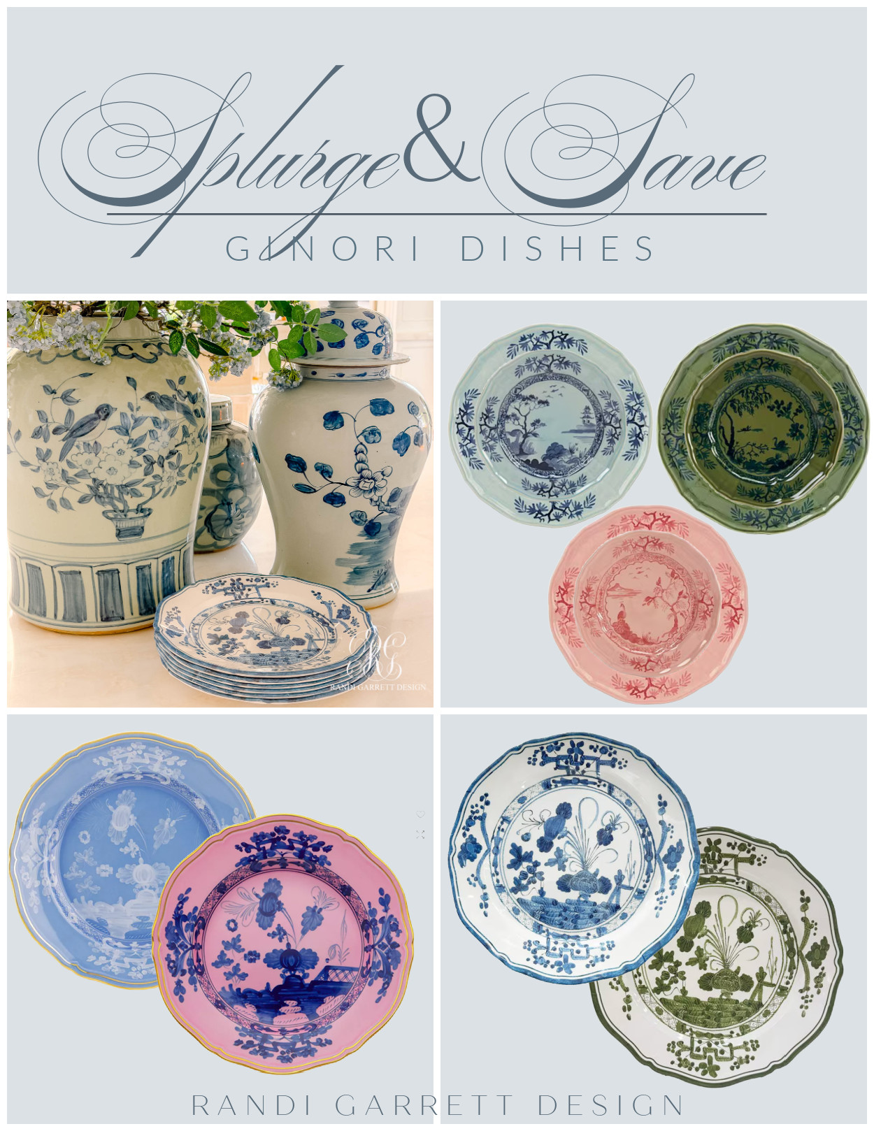 My favorite dishes of all time are the Ginori 1735 plates. They are splurge pieces! I've found some gorgeous save options if you love them too! 

 #LTKSeasonal #LTKHome
