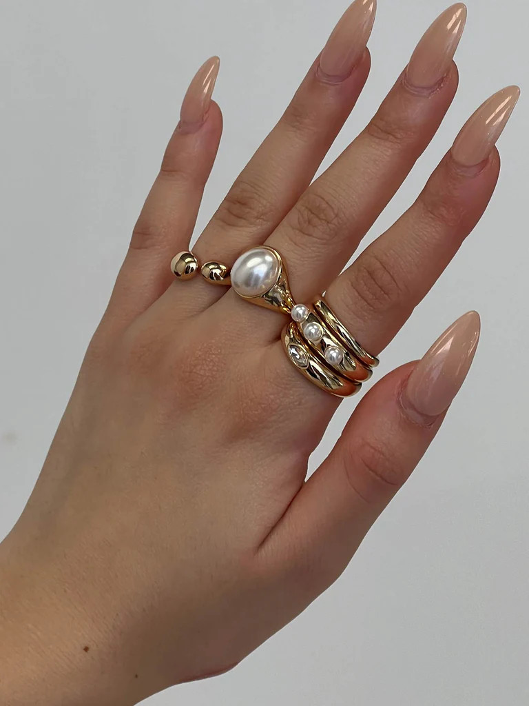 Stellon Ring Pack Gold | Princess Polly US