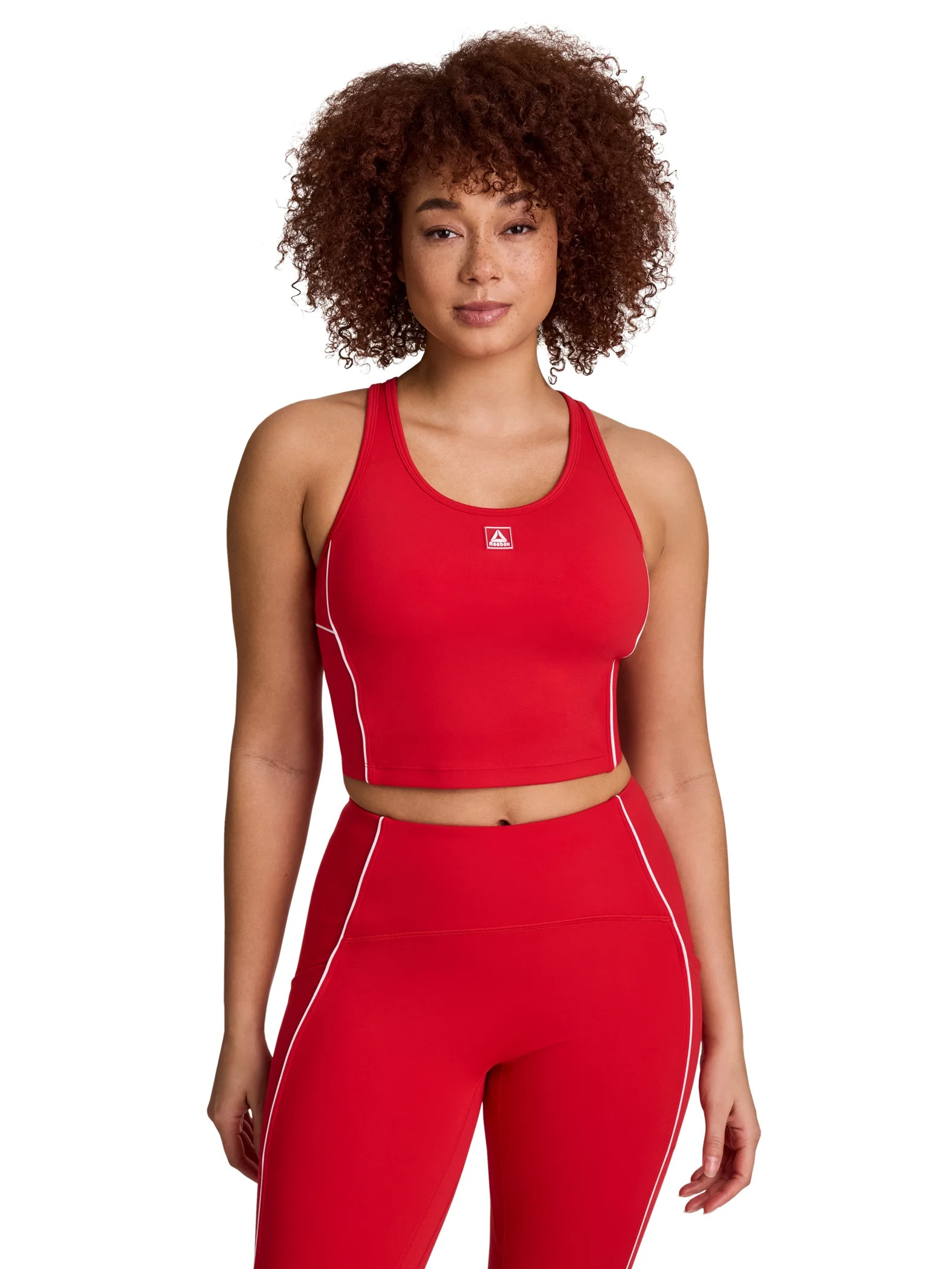 Reebok Women's Team Player Cropped Bra Tank with Removable Cups - Walmart.com | Walmart (US)