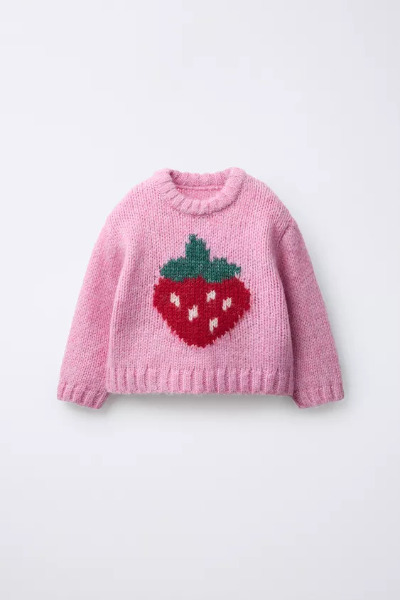 FRUIT PRINT WOOL BLEND KNIT SWEATER | Zara US