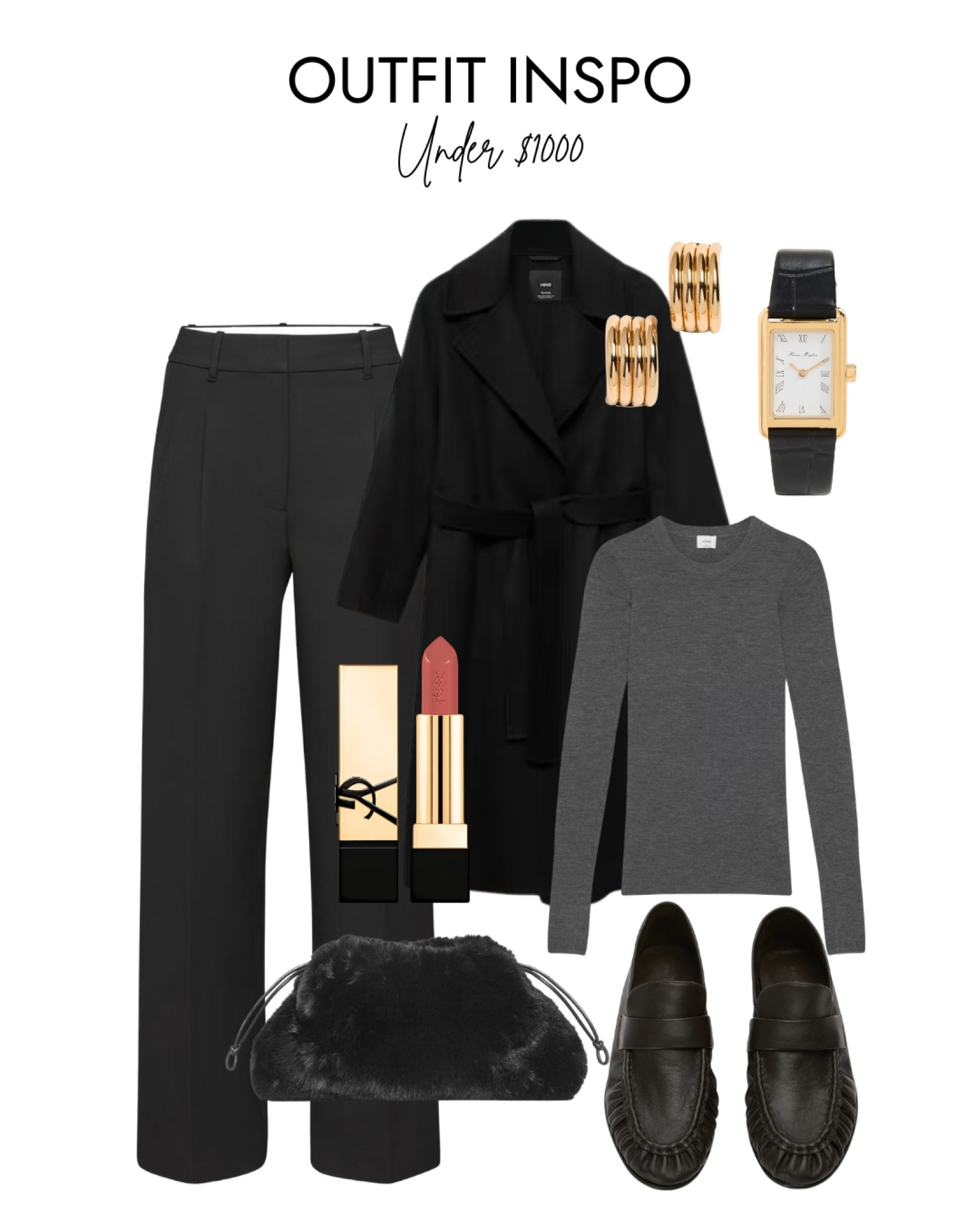 Cozy up in style without breaking the bank! ✨ This chic fall/winter outfit is proof that you can look luxe for less—all under $1000. Bonus: Most items are on sale right now, so snag them while you can! #StyleOnABudget
#FallWinterFashion #Under1000 #AffordableLuxury #CozyChic #OOTDInspo #WardrobeGoals #WinterStyle #SaleFinds #ChicAndAffordable #FashionDeals #FallOutfit #Coat #BlackOutfit #WorkOutfit

#LTKSaleAlert #LTKWorkwear #LTKStyleTip