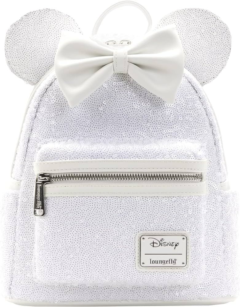 Loungefly Disney Minnie Mouse Sequin Wedding Womens Double Strap Shoulder Bag Purse | Amazon (US)
