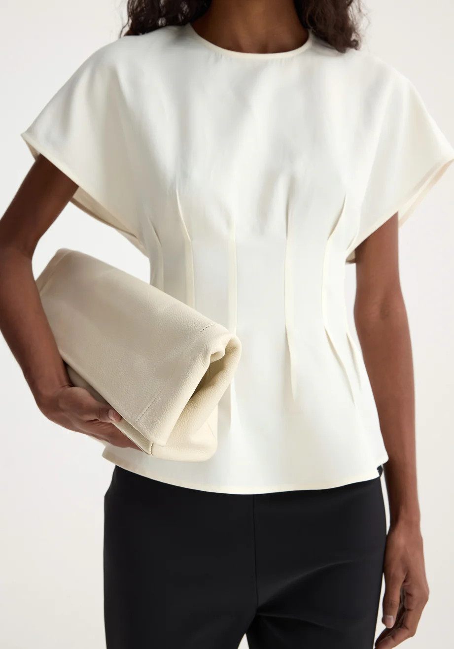 sculptural waisted top | off white | Rohe